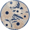 image:imageNourison Home Aloha Blue Grey 53 x 75 Area Rug  Easy Clean Non Shedding Bed Room Living Room Dining Room Kitchen 5 x 8Blue Grey