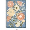 image:imageNourison Home Aloha Blue Grey 53 x 75 Area Rug  Easy Clean Non Shedding Bed Room Living Room Dining Room Kitchen 5 x 8Blue Sage