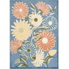 image:imageNourison Home Aloha Blue Grey 53 x 75 Area Rug  Easy Clean Non Shedding Bed Room Living Room Dining Room Kitchen 5 x 8Blue Sage