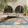 image:imageNourison Home Aloha Blue Grey 53 x 75 Area Rug  Easy Clean Non Shedding Bed Room Living Room Dining Room Kitchen 5 x 8Blue Sage