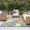 image:imageNourison Home Aloha Blue Grey 53 x 75 Area Rug  Easy Clean Non Shedding Bed Room Living Room Dining Room Kitchen 5 x 8Blue Sage