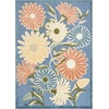 image:imageNourison Home Aloha Blue Grey 53 x 75 Area Rug  Easy Clean Non Shedding Bed Room Living Room Dining Room Kitchen 5 x 8Blue Sage