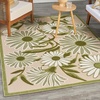 image:imageNourison Home Aloha Blue Grey 53 x 75 Area Rug  Easy Clean Non Shedding Bed Room Living Room Dining Room Kitchen 5 x 8Ivory Green
