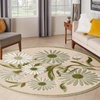 image:imageNourison Home Aloha Blue Grey 53 x 75 Area Rug  Easy Clean Non Shedding Bed Room Living Room Dining Room Kitchen 5 x 8Ivory Green