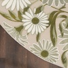 image:imageNourison Home Aloha Blue Grey 53 x 75 Area Rug  Easy Clean Non Shedding Bed Room Living Room Dining Room Kitchen 5 x 8Ivory Green