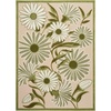 image:imageNourison Home Aloha Blue Grey 53 x 75 Area Rug  Easy Clean Non Shedding Bed Room Living Room Dining Room Kitchen 5 x 8Ivory Green