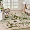 image:imageNourison Home Aloha Blue Grey 53 x 75 Area Rug  Easy Clean Non Shedding Bed Room Living Room Dining Room Kitchen 5 x 8Ivory Green