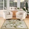 image:imageNourison Home Aloha Blue Grey 53 x 75 Area Rug  Easy Clean Non Shedding Bed Room Living Room Dining Room Kitchen 5 x 8Ivory Green