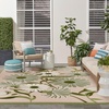image:imageNourison Home Aloha Blue Grey 53 x 75 Area Rug  Easy Clean Non Shedding Bed Room Living Room Dining Room Kitchen 5 x 8Ivory Green