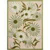 image:imageNourison Home Aloha Blue Grey 53 x 75 Area Rug  Easy Clean Non Shedding Bed Room Living Room Dining Room Kitchen 5 x 8Ivory Green