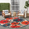 image:imageNourison Home Aloha Blue Grey 53 x 75 Area Rug  Easy Clean Non Shedding Bed Room Living Room Dining Room Kitchen 5 x 8Ivory Multicolor