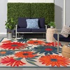 image:imageNourison Home Aloha Blue Grey 53 x 75 Area Rug  Easy Clean Non Shedding Bed Room Living Room Dining Room Kitchen 5 x 8Ivory Multicolor