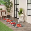 image:imageNourison Home Aloha Blue Grey 53 x 75 Area Rug  Easy Clean Non Shedding Bed Room Living Room Dining Room Kitchen 5 x 8Ivory Multicolor