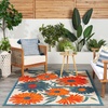 image:imageNourison Home Aloha Blue Grey 53 x 75 Area Rug  Easy Clean Non Shedding Bed Room Living Room Dining Room Kitchen 5 x 8Ivory Multicolor