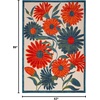 image:imageNourison Home Aloha Blue Grey 53 x 75 Area Rug  Easy Clean Non Shedding Bed Room Living Room Dining Room Kitchen 5 x 8Ivory Multicolor