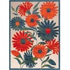 image:imageNourison Home Aloha Blue Grey 53 x 75 Area Rug  Easy Clean Non Shedding Bed Room Living Room Dining Room Kitchen 5 x 8Ivory Multicolor
