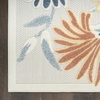 image:imageNourison Home Aloha Blue Grey 53 x 75 Area Rug  Easy Clean Non Shedding Bed Room Living Room Dining Room Kitchen 5 x 8Ivory Rose