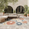 image:imageNourison Home Aloha Blue Grey 53 x 75 Area Rug  Easy Clean Non Shedding Bed Room Living Room Dining Room Kitchen 5 x 8Ivory Rose