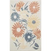 image:imageNourison Home Aloha Blue Grey 53 x 75 Area Rug  Easy Clean Non Shedding Bed Room Living Room Dining Room Kitchen 5 x 8Ivory Rose