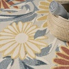 image:imageNourison Home Aloha Blue Grey 53 x 75 Area Rug  Easy Clean Non Shedding Bed Room Living Room Dining Room Kitchen 5 x 8Ivory Rose
