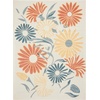 image:imageNourison Home Aloha Blue Grey 53 x 75 Area Rug  Easy Clean Non Shedding Bed Room Living Room Dining Room Kitchen 5 x 8Ivory Rose