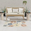 image:imageNourison Home Aloha Blue Grey 53 x 75 Area Rug  Easy Clean Non Shedding Bed Room Living Room Dining Room Kitchen 5 x 8Ivory Rose