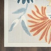 image:imageNourison Home Aloha Blue Grey 53 x 75 Area Rug  Easy Clean Non Shedding Bed Room Living Room Dining Room Kitchen 5 x 8Ivory Rose