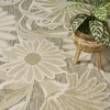 image:imageNourison Home Aloha Blue Grey 53 x 75 Area Rug  Easy Clean Non Shedding Bed Room Living Room Dining Room Kitchen 5 x 8Ivory Sage
