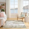 image:imageNourison Home Aloha Blue Grey 53 x 75 Area Rug  Easy Clean Non Shedding Bed Room Living Room Dining Room Kitchen 5 x 8Ivory Sage