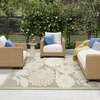 image:imageNourison Home Aloha Blue Grey 53 x 75 Area Rug  Easy Clean Non Shedding Bed Room Living Room Dining Room Kitchen 5 x 8Ivory Sage