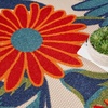 image:imageNourison Home Aloha Blue Grey 53 x 75 Area Rug  Easy Clean Non Shedding Bed Room Living Room Dining Room Kitchen 5 x 8Multi Color