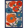 image:imageNourison Home Aloha Blue Grey 53 x 75 Area Rug  Easy Clean Non Shedding Bed Room Living Room Dining Room Kitchen 5 x 8Multi Color