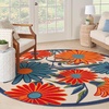 image:imageNourison Home Aloha Blue Grey 53 x 75 Area Rug  Easy Clean Non Shedding Bed Room Living Room Dining Room Kitchen 5 x 8Multi Color