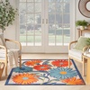 image:imageNourison Home Aloha Blue Grey 53 x 75 Area Rug  Easy Clean Non Shedding Bed Room Living Room Dining Room Kitchen 5 x 8Multi Color