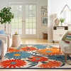 image:imageNourison Home Aloha Blue Grey 53 x 75 Area Rug  Easy Clean Non Shedding Bed Room Living Room Dining Room Kitchen 5 x 8Multi Color
