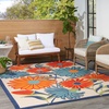 image:imageNourison Home Aloha Blue Grey 53 x 75 Area Rug  Easy Clean Non Shedding Bed Room Living Room Dining Room Kitchen 5 x 8Multi Color