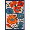 image:imageNourison Home Aloha Blue Grey 53 x 75 Area Rug  Easy Clean Non Shedding Bed Room Living Room Dining Room Kitchen 5 x 8Multi Color
