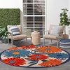 image:imageNourison Home Aloha Blue Grey 53 x 75 Area Rug  Easy Clean Non Shedding Bed Room Living Room Dining Room Kitchen 5 x 8Multi Color