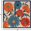 image:imageNourison Home Aloha Blue Grey 53 x 75 Area Rug  Easy Clean Non Shedding Bed Room Living Room Dining Room Kitchen 5 x 8Multi Color