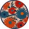 image:imageNourison Home Aloha Blue Grey 53 x 75 Area Rug  Easy Clean Non Shedding Bed Room Living Room Dining Room Kitchen 5 x 8Multi Color