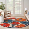 image:imageNourison Home Aloha Blue Grey 53 x 75 Area Rug  Easy Clean Non Shedding Bed Room Living Room Dining Room Kitchen 5 x 8Multi Color