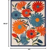 image:imageNourison Home Aloha Blue Grey 53 x 75 Area Rug  Easy Clean Non Shedding Bed Room Living Room Dining Room Kitchen 5 x 8Multi Color
