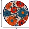 image:imageNourison Home Aloha Blue Grey 53 x 75 Area Rug  Easy Clean Non Shedding Bed Room Living Room Dining Room Kitchen 5 x 8Multi Color