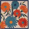 image:imageNourison Home Aloha Blue Grey 53 x 75 Area Rug  Easy Clean Non Shedding Bed Room Living Room Dining Room Kitchen 5 x 8Multi Color