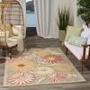 image:imageNourison Home Aloha Blue Grey 53 x 75 Area Rug  Easy Clean Non Shedding Bed Room Living Room Dining Room Kitchen 5 x 8Sage Rose