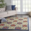 image:imageNourison Home Aloha Blue Multicolor 4 x Round Area Rug  Easy Clean Non Shedding Bed Room Living Room Dining Room Kitchen 4 x RoundBlueMulticolor