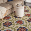 image:imageNourison Home Aloha Blue Multicolor 4 x Round Area Rug  Easy Clean Non Shedding Bed Room Living Room Dining Room Kitchen 4 x RoundBlueMulticolor