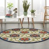 image:imageNourison Home Aloha Blue Multicolor 4 x Round Area Rug  Easy Clean Non Shedding Bed Room Living Room Dining Room Kitchen 4 x RoundBlueMulticolor