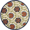 image:imageNourison Home Aloha Blue Multicolor 4 x Round Area Rug  Easy Clean Non Shedding Bed Room Living Room Dining Room Kitchen 4 x RoundBlueMulticolor