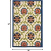 image:imageNourison Home Aloha Blue Multicolor 4 x Round Area Rug  Easy Clean Non Shedding Bed Room Living Room Dining Room Kitchen 4 x RoundBlueMulticolor